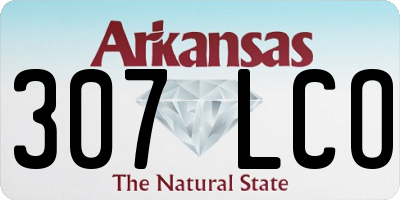 AR license plate 307LCO