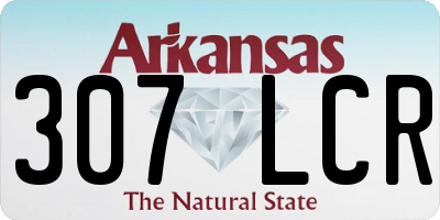 AR license plate 307LCR