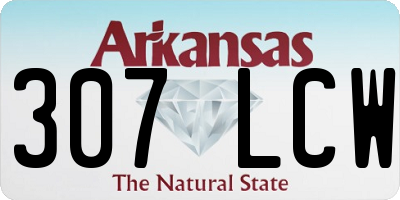 AR license plate 307LCW
