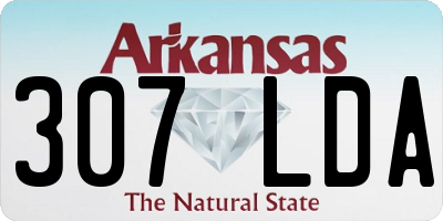 AR license plate 307LDA