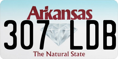 AR license plate 307LDB