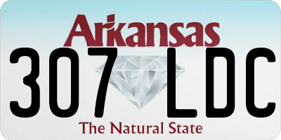 AR license plate 307LDC