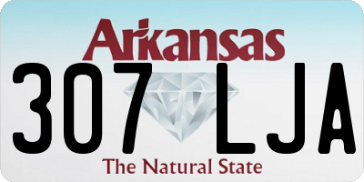 AR license plate 307LJA