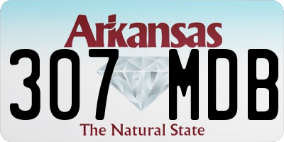 AR license plate 307MDB