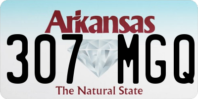 AR license plate 307MGQ