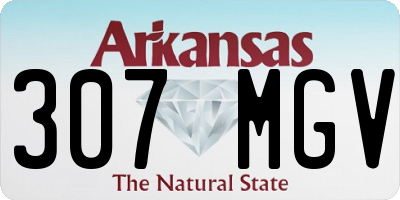 AR license plate 307MGV