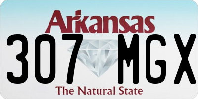 AR license plate 307MGX