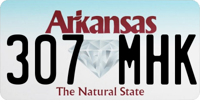 AR license plate 307MHK