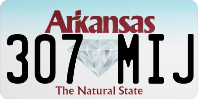 AR license plate 307MIJ