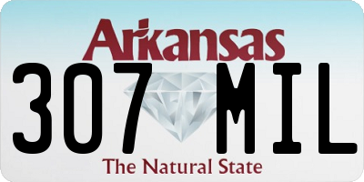 AR license plate 307MIL