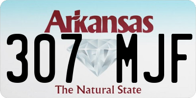 AR license plate 307MJF