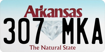 AR license plate 307MKA
