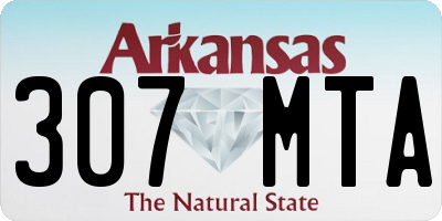 AR license plate 307MTA