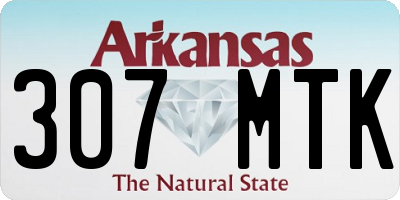 AR license plate 307MTK