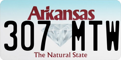 AR license plate 307MTW
