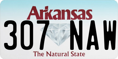 AR license plate 307NAW