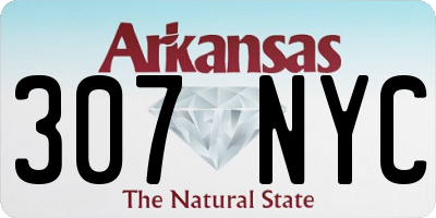 AR license plate 307NYC