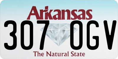 AR license plate 307OGV