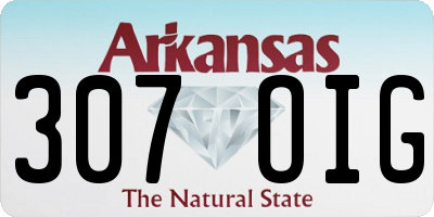 AR license plate 307OIG
