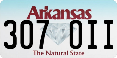 AR license plate 307OII