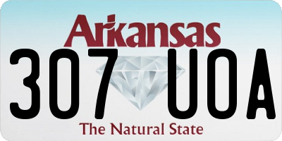 AR license plate 307UOA