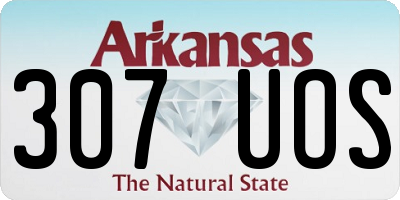 AR license plate 307UOS