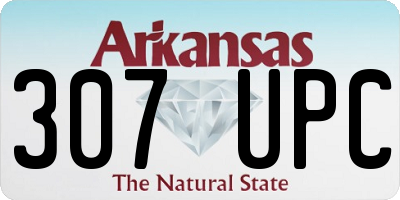 AR license plate 307UPC