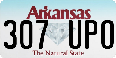 AR license plate 307UPO