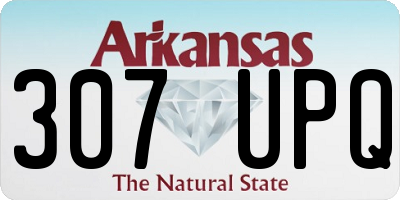 AR license plate 307UPQ