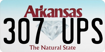 AR license plate 307UPS