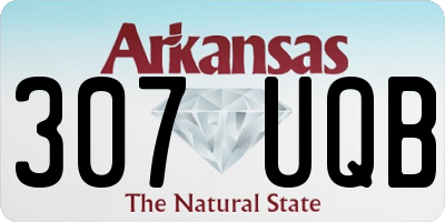 AR license plate 307UQB
