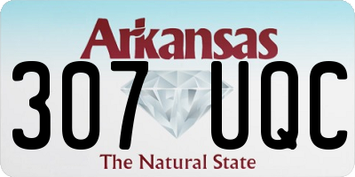 AR license plate 307UQC