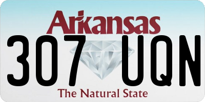 AR license plate 307UQN