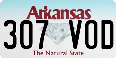 AR license plate 307VOD