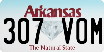 AR license plate 307VOM