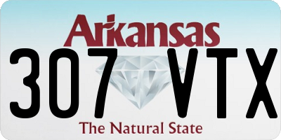 AR license plate 307VTX