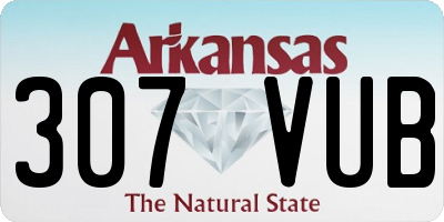 AR license plate 307VUB