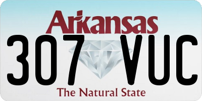 AR license plate 307VUC