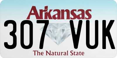AR license plate 307VUK