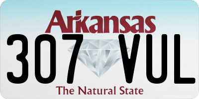 AR license plate 307VUL