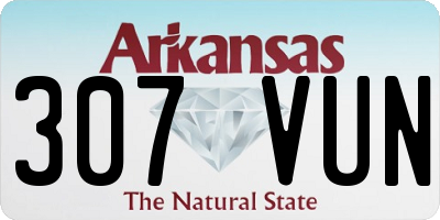 AR license plate 307VUN