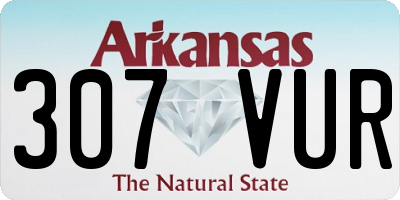AR license plate 307VUR