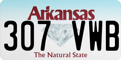 AR license plate 307VWB