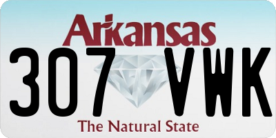 AR license plate 307VWK