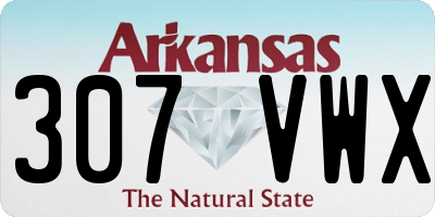AR license plate 307VWX