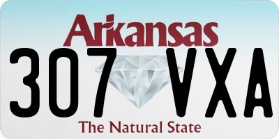 AR license plate 307VXA