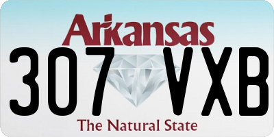 AR license plate 307VXB
