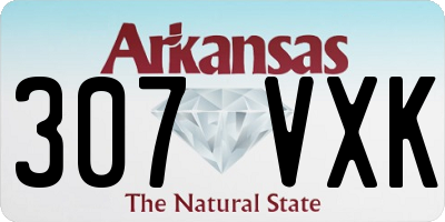 AR license plate 307VXK