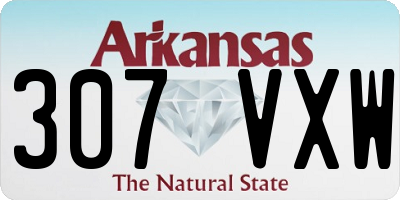 AR license plate 307VXW
