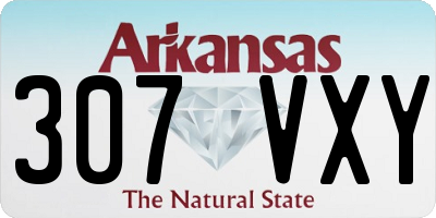 AR license plate 307VXY